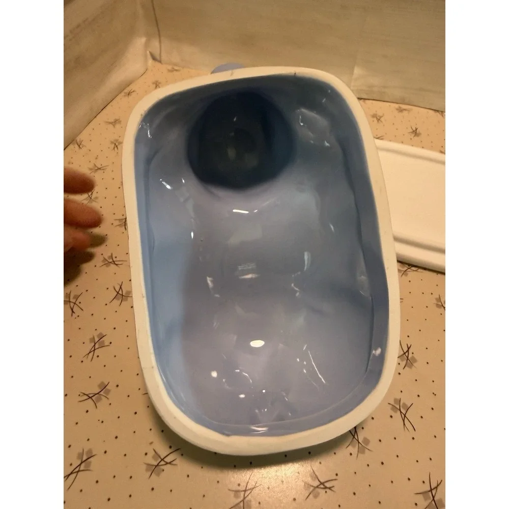 Arlington Designs Blue Bunny Covered‎ Serving Tray Butter Dish Easter Spring